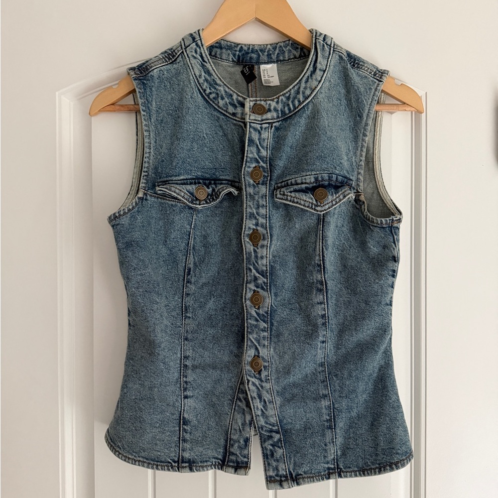 H&M Blue Denim Vest